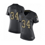 Women's Nike New York Jets #34 Isaiah Crowell Limited Black 2016 Salute to Service NFL Jersey