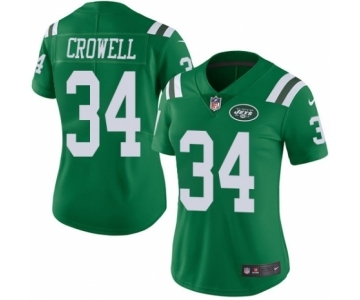 Women's Nike New York Jets #34 Isaiah Crowell Limited Green Rush Vapor Untouchable NFL Jersey