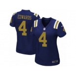 Women's Nike New York Jets #4 Lac Edwards Game Navy Blue Alternate NFL Jersey