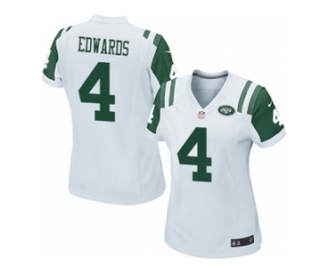 Women's Nike New York Jets #4 Lac Edwards Game White NFL Jersey