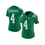 Women's Nike New York Jets #4 Lac Edwards Limited Green Rush NFL Jersey