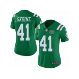 Women's Nike New York Jets #41 Buster Skrine Limited Green Rush NFL Jersey