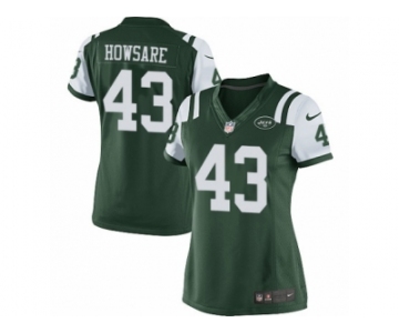 Women's Nike New York Jets #43 Julian Howsare Limited Green Team Color NFL Jersey