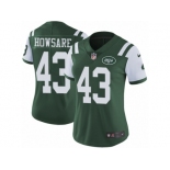 Women's Nike New York Jets #43 Julian Howsare Vapor Untouchable Limited Green Team Color NFL Jersey