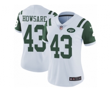 Women's Nike New York Jets #43 Julian Howsare Vapor Untouchable Limited White NFL Jersey