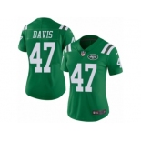 Women's Nike New York Jets #47 Kellen Davis Limited Green Rush NFL Jersey