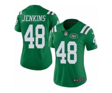 Women's Nike New York Jets #48 Jordan Jenkins Limited Green Rush NFL Jersey