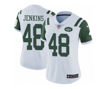 Women's Nike New York Jets #48 Jordan Jenkins Vapor Untouchable Limited White NFL Jersey