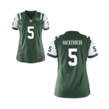 Women's Nike New York Jets #5 Christian Hackenberg Green Team Color NFL Jersey