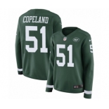 Women's Nike New York Jets #51 Brandon Copeland Limited Green Therma Long Sleeve NFL Jersey