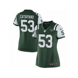 Women's Nike New York Jets #53 Mike Catapano Limited Green Team Color NFL Jersey