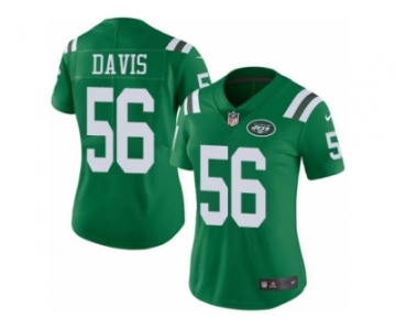 Women's Nike New York Jets #56 DeMario Davis Limited Green Rush NFL Jersey