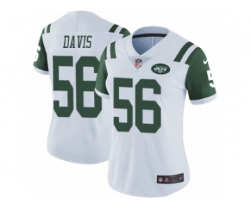 Women's Nike New York Jets #56 DeMario Davis White Vapor Untouchable Limited Player NFL Jersey