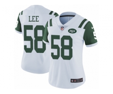 Women's Nike New York Jets #58 Darron Lee White Vapor Untouchable Limited Player NFL Jersey