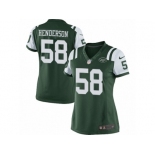 Women's Nike New York Jets #58 Erin Henderson Limited Green Team Color NFL Jersey