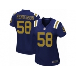 Women's Nike New York Jets #58 Erin Henderson Limited Navy Blue Alternate NFL Jersey