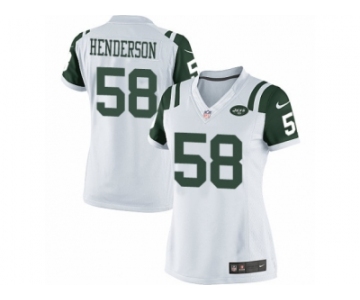 Women's Nike New York Jets #58 Erin Henderson Limited White NFL Jersey