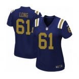 Women's Nike New York Jets #61 Spencer Long Game Navy Blue Alternate NFL Jersey