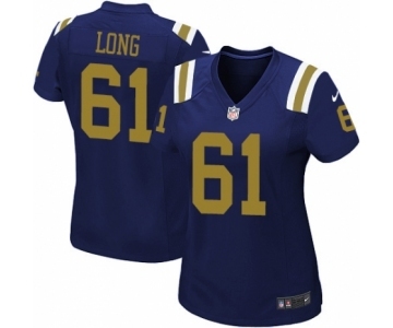 Women's Nike New York Jets #61 Spencer Long Game Navy Blue Alternate NFL Jersey