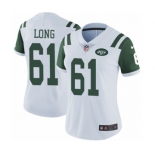 Women's Nike New York Jets #61 Spencer Long White Vapor Untouchable Elite Player NFL Jersey