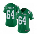 Women's Nike New York Jets #64 Travis Swanson Limited Green Rush Vapor Untouchable NFL Jersey