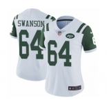 Women's Nike New York Jets #64 Travis Swanson White Vapor Untouchable Elite Player NFL Jersey