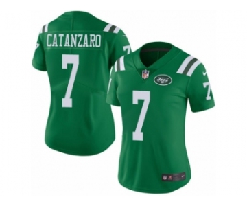 Women's Nike New York Jets #7 Chandler Catanzaro Limited Green Rush NFL Jersey