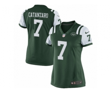 Women's Nike New York Jets #7 Chandler Catanzaro Limited Green Team Color NFL Jersey