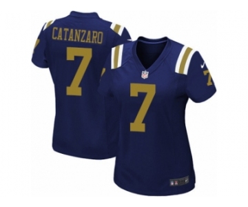 Women's Nike New York Jets #7 Chandler Catanzaro Limited Navy Blue Alternate NFL Jersey