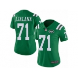 Women's Nike New York Jets #71 Ben Ijalana Limited Green Rush NFL Jersey