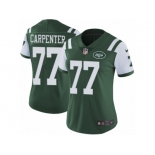 Women's Nike New York Jets #77 James Carpenter Vapor Untouchable Limited Green Team Color NFL Jersey