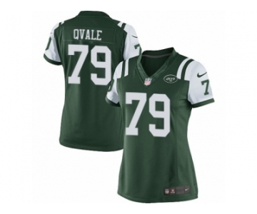 Women's Nike New York Jets #79 Brent Qvale Limited Green Team Color NFL Jersey