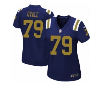 Women's Nike New York Jets #79 Brent Qvale Limited Navy Blue Alternate NFL Jersey