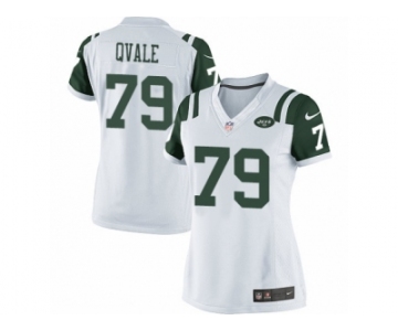 Women's Nike New York Jets #79 Brent Qvale Limited White NFL Jersey