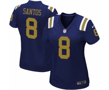 Women's Nike New York Jets #8 Cairo Santos Elite Navy Blue Alternate NFL Jersey