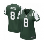 Women's Nike New York Jets #8 Cairo Santos Game Green Team Color NFL Jersey