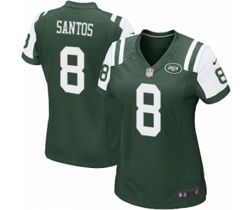 Women's Nike New York Jets #8 Cairo Santos Game Green Team Color NFL Jersey