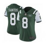 Women's Nike New York Jets #8 Cairo Santos Green Team Color Vapor Untouchable Elite Player NFL Jersey