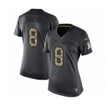 Women's Nike New York Jets #8 Cairo Santos Limited Black 2016 Salute to Service NFL Jersey