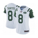 Women's Nike New York Jets #8 Cairo Santos White Vapor Untouchable Elite Player NFL Jersey