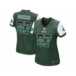 Women's Nike New York Jets #87 Eric Decker Limited Green Strobe NFL Jersey