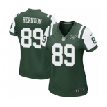 Women's Nike New York Jets #89 Chris Herndon Game Green Team Color NFL Jersey