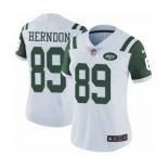 Women's Nike New York Jets #89 Chris Herndon White Vapor Untouchable Elite Player NFL Jersey