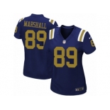 Women's Nike New York Jets #89 Jalin Marshall Limited Navy Blue Alternate NFL Jersey