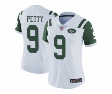 Women's Nike New York Jets #9 Bryce Petty Vapor Untouchable Limited White NFL Jersey