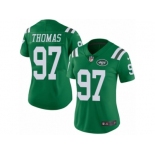 Women's Nike New York Jets #97 Lawrence Thomas Limited Green Rush NFL Jersey