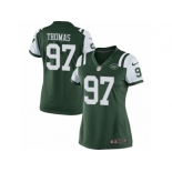 Women's Nike New York Jets #97 Lawrence Thomas Limited Green Team Color NFL Jersey