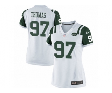 Women's Nike New York Jets #97 Lawrence Thomas Limited White NFL Jersey