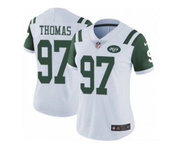 Women's Nike New York Jets #97 Lawrence Thomas Vapor Untouchable Limited White NFL Jersey