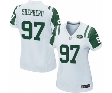 Women's Nike New York Jets #97 Nathan Shepherd Game White NFL Jersey